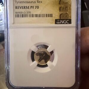 Tyrannosaurus Rex Reverse PF 70 Coin